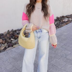 Cozy Kandy Stripe Sleeve Sweater
