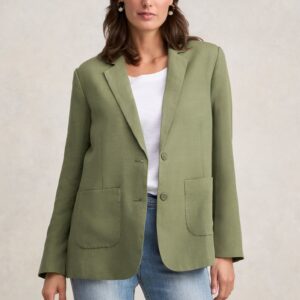 Linen Lyocell Blazer - Sage Green