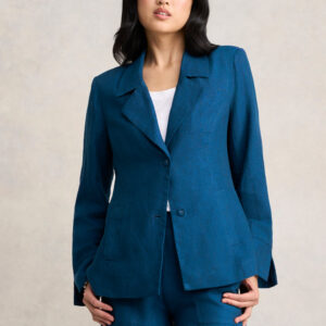French Linen Jacket - Navy Delave