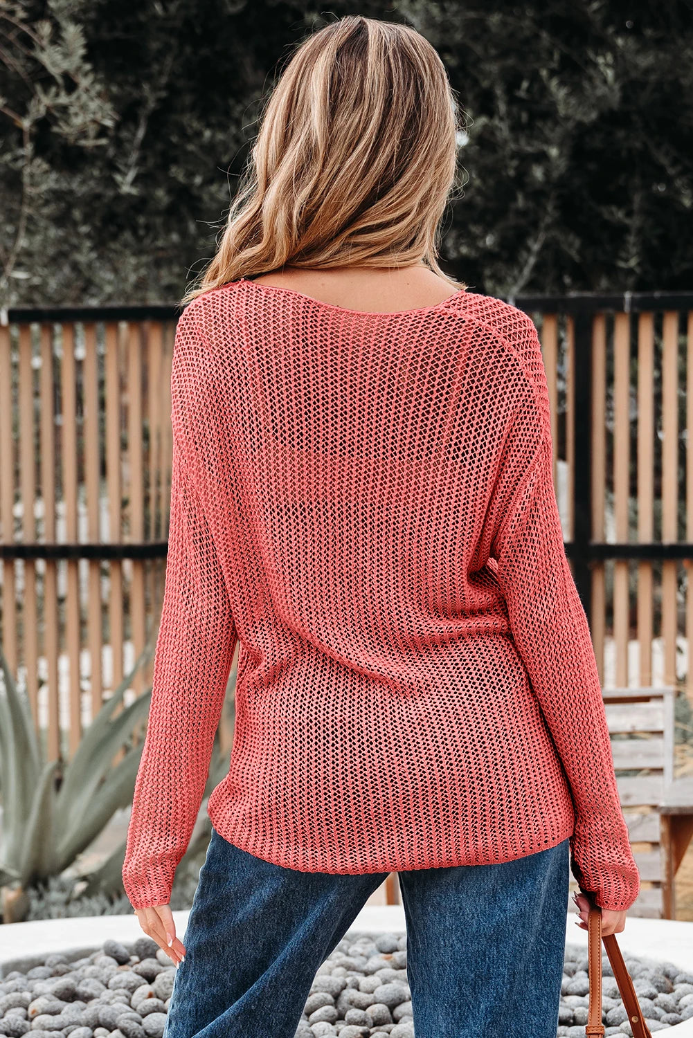 Simple Times Crochet Hollow-Out Top